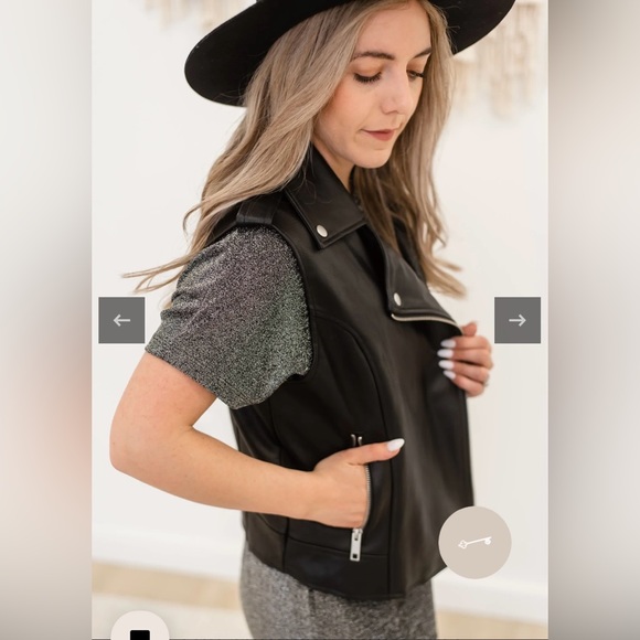 The Midnight Moto Vegan Leather Vest - RD Style - Medium - Elle's Boutique - Picture 3 of 12